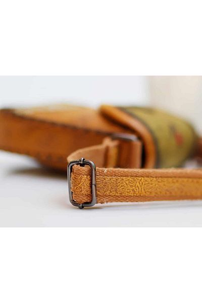 HOODİEMOUSE Little Prince Figured Cross Braided Arm Bag Ethnic Bohemian Style - Mustard