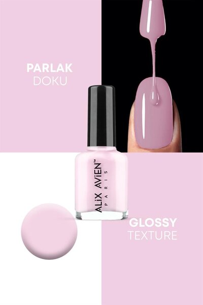 Alix Avien Toz Pembe Oje 59 - Yüksek Pigmentli Uzun Süreli Kalıcılık Hızlı Kuruma - Nail Lacquer 59