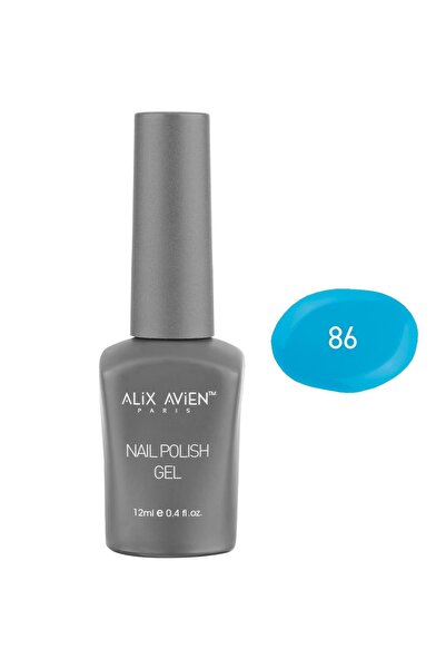 Alix Avien Gök Mavi Kalıcı Oje 86-Yoğun Renk Veren Jel Oje 12 ml-Nail UV Gel ...