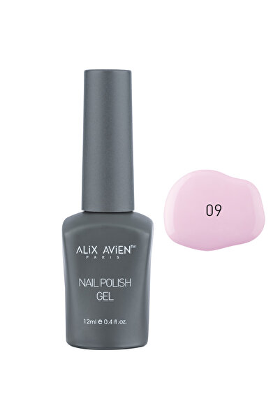 Alix Avien UV Kalıcı Açık Pembe Jel Oje 09 - Gel Polish - 12 ml