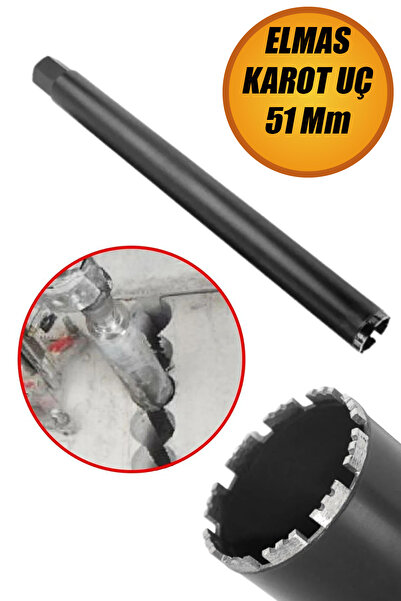 NUBLADO Elmas Karot Ucu 51 mm Beton Zemin Duvar Delme Delik Açma Panç Aparat ...