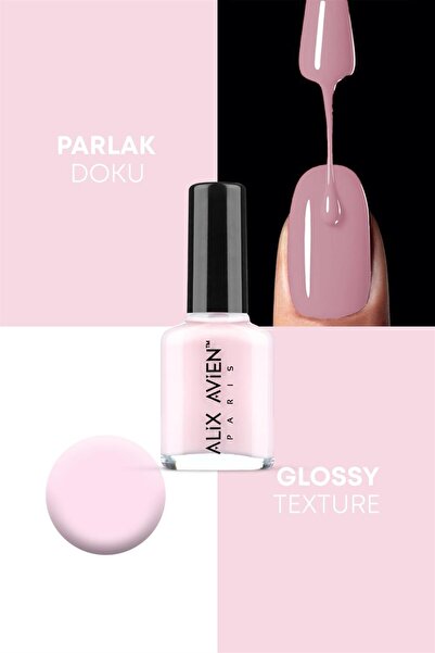 Alix Avien Açık Pembe Oje 74 - Yüksek Pigmentli Uzun Süreli Kalıcılık Hızlı Kuruma - Nail Lacquer 74