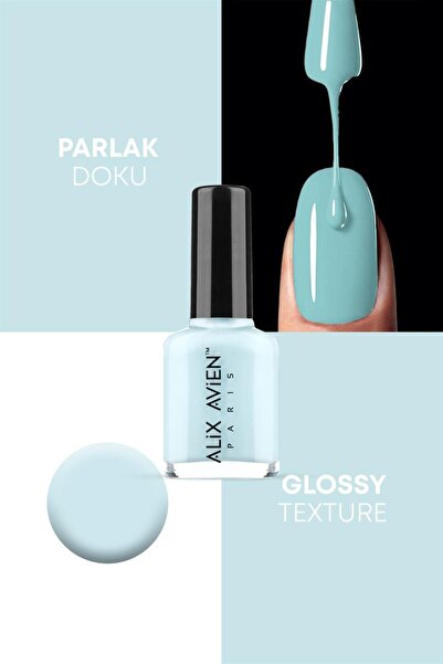 Alix Avien Turkuaz Mavi Oje 71 - Yüksek Pigmentli Uzun Süreli Kalıcılık Hızlı Kuruma - Nail Lacquer 71