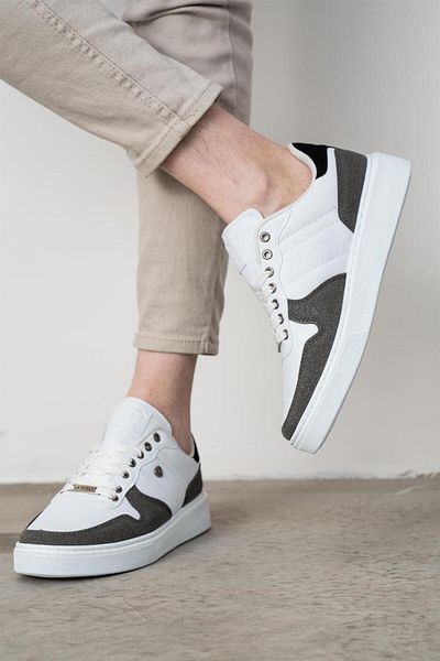 L.A Polo 309 White Smoked Color White Sole Men's Casual Shoes