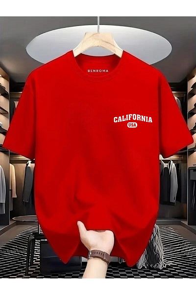 BENROMA 1 tricou este un cadou pentru achiziții de 6 și mai sus în coș - Tricou oversize imprimat California Usa