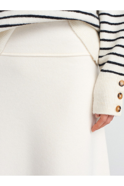 Dilvin 80390 Thessaloniki Midi Ecru Skirt