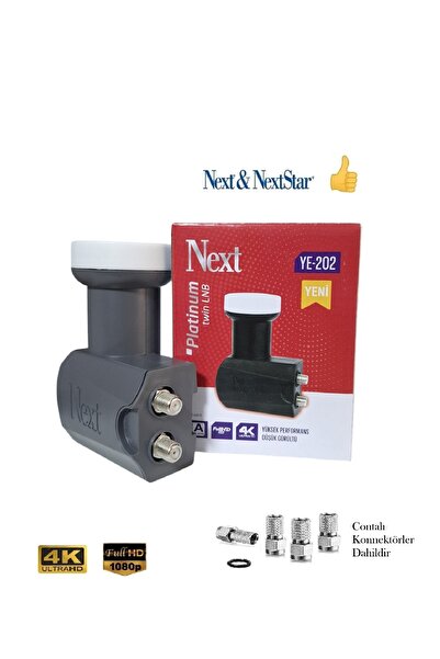Vwin İkili 2 li Next Platinum Lnb 3D 4K + 4 Contalı Konnektör  ( Yeni Seri )