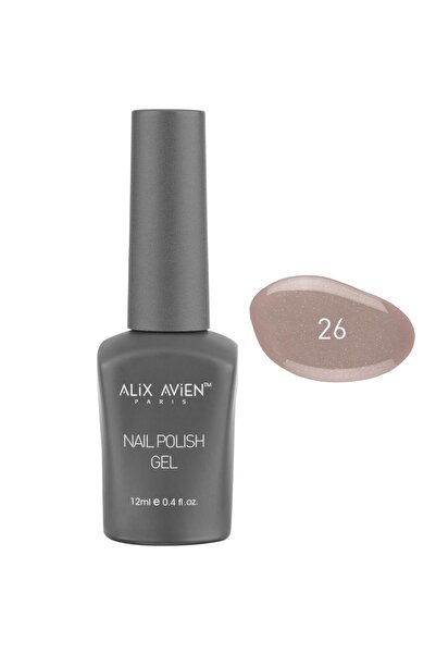 Alix Avien UV Kalıcı Işıltılı Nude Jel Oje 26 - Gel Polish - 12 ml