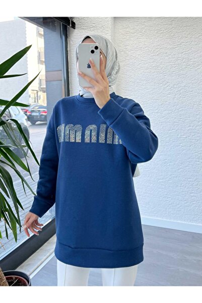 MELEK ARAZ Hanorac Jardonlu pentru femei Indigo