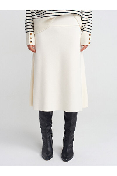 Dilvin 80390 Thessaloniki Midi Ecru Skirt