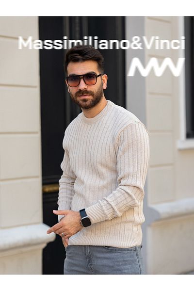 mayastyle Men's Knitwear Sweater Set of 5 - Black, Gray, Beige, Emerald Green, Claret Red