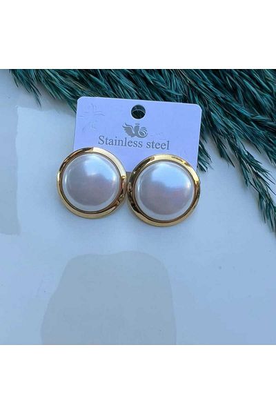 Kudi Pearl Steel Women's Earrings