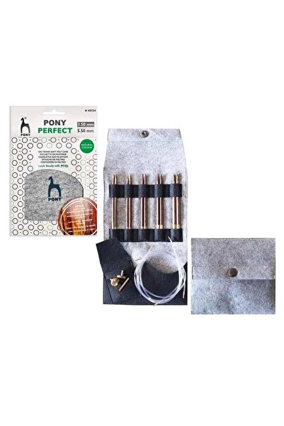 Pony Değiştirilebilir Ahşap Misinalı Şiş Seti Keçe Çantalı 49154