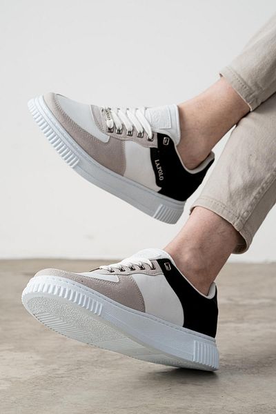 L.A Polo 311 White Black Ice Color White Sole Men's Casual Shoes
