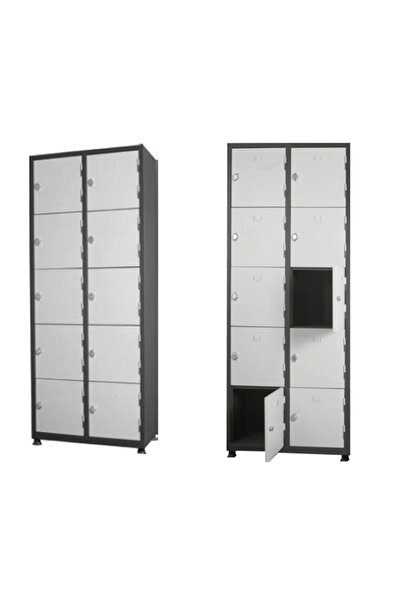 verametal Metal Emanet Soyunma Dolap 10 Gözlü Çelik Dolap