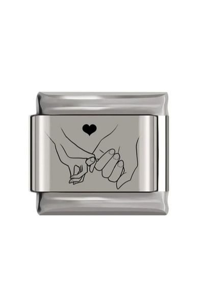 SiestaAccessories Italian Hand in Hand Couple Bracelet Charm