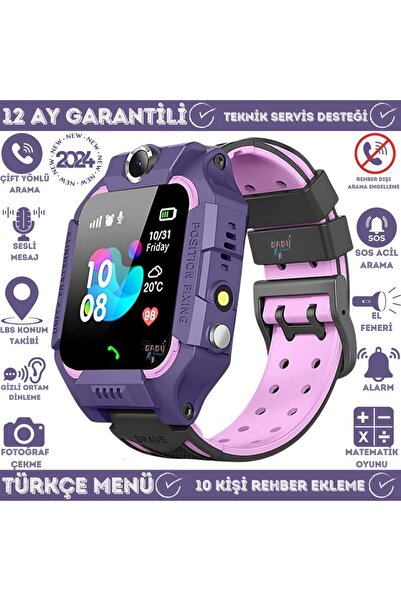 EKMEKTEKNEM Akıllı Çocuk Saati Konum Takipli Sim Kart Girişli Lbs Ve Sos Özel...