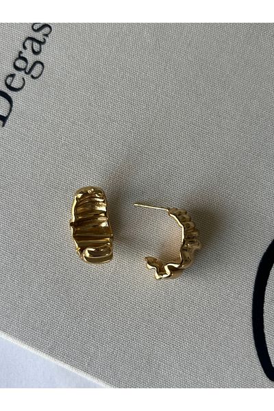 ringbox Steel Tarnish Amorphous Shape C Earrings