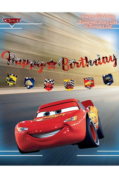 Cadde Süs AHSEN SÜSLÜ HOUSE Αυτοκίνητα Αυτοκίνητα Happy birthday καλλιγραφία σετ στολίδι και πανό