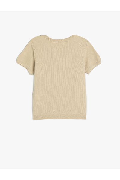 Koton Short Sleeve Crew Neck Basic Knitwear Sweater