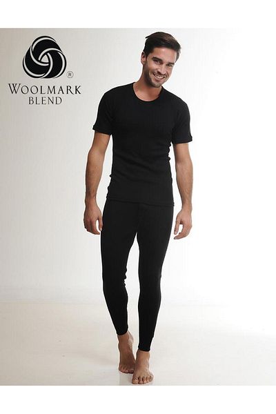 Hasyün 4001 Men's Black Long Wool Panties