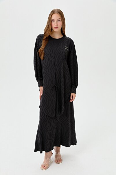 Nihan Aksesuar Detaylı Etek Bluz Takım Siyah