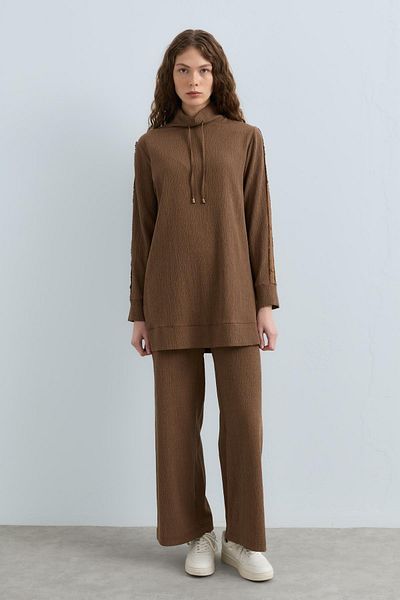 Nihan Comfortable Set - Light Brown Style Handles with Snap Fasteners