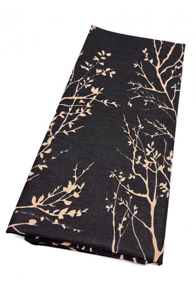 angel çanta aksesuar Black Cotton Angel Bag - 120X50 Cm, Tree Patterned Fabric
