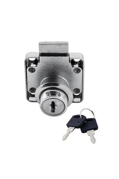 nublado Square Drawer Lock with 2 Keys Latch - Cabinet Furniture Lock Metal