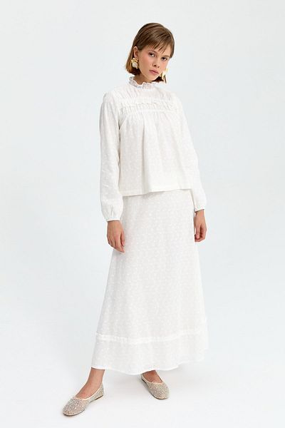 Nihan Ecverme Interactive Blouse Suit Ecru