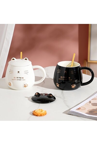 Livava Kitten Ceramic Mug, Pink, 9X8