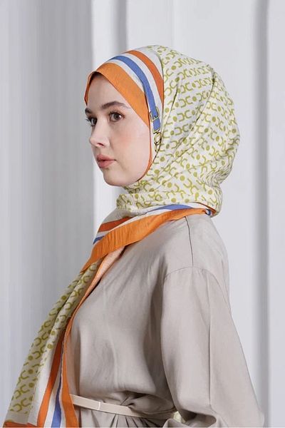Loryan Eșarfă Loryan portocalie Diamond Royal Shawl