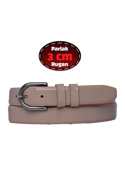 GoDeri 3 Cm Pudră Piele Lacuită 100% Piele autentică Curea clasică pentru femei - Business, pentru femei de afaceri, Curea pentru costum-r21