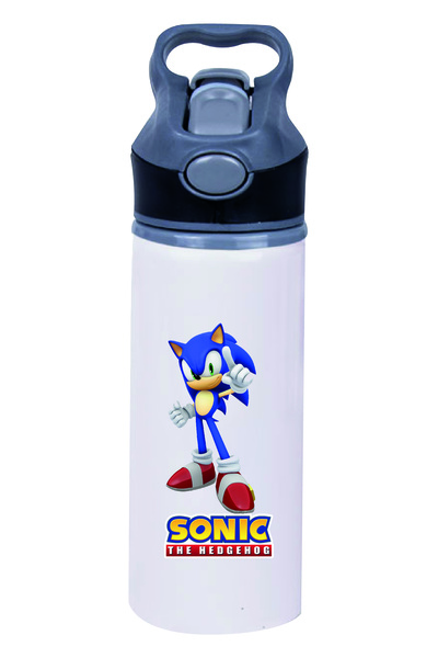 DKDZ SHOP SONIC Baskılı Pipetli Suluk - Su Matarası - 650ml - 001