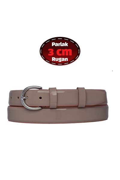 GoDeri 3 cm Piele Lacuită Pulbere 100% Piele autentică Curea clasică pentru femei - Business, Costum Belt pentru femei de afaceri-r01