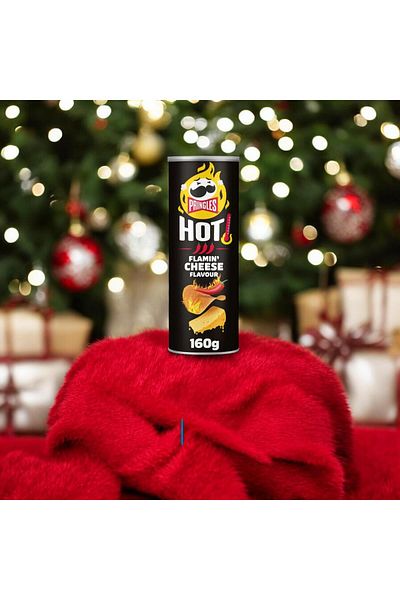 Pringles 160 Gr New Open Cross - Pringles Hot Flamin Cheese Favour