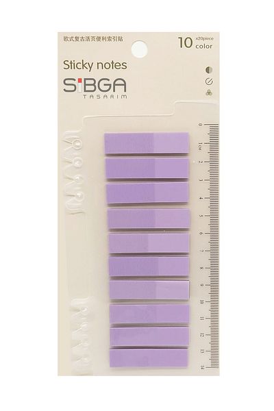 sibga tasarım Purple Transparent Color Post-It Note Paper - Bookmark Sticker