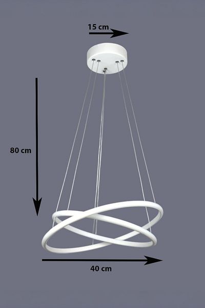 LEGACY Modern Design White Led 2 Piece Chandelier - Bedroom - Living Room - Children's Room - Kitchen