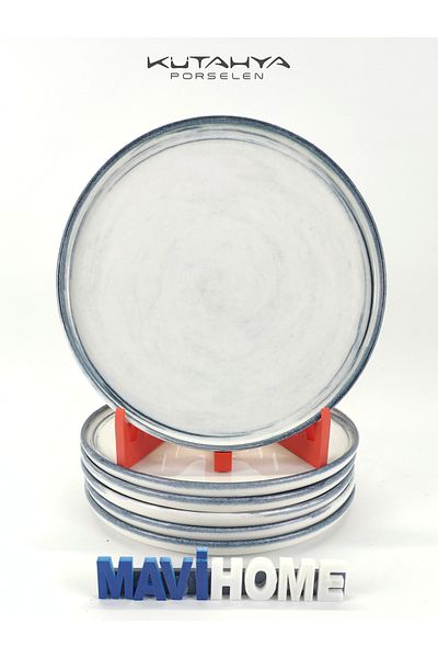 Kütahya Porselen Moderna Series 19 cm Dessert - Set of 6 Cake Plates
