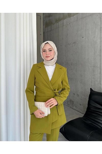 MELEK ARAZ Σετ παντελονιών Oil Green Terra