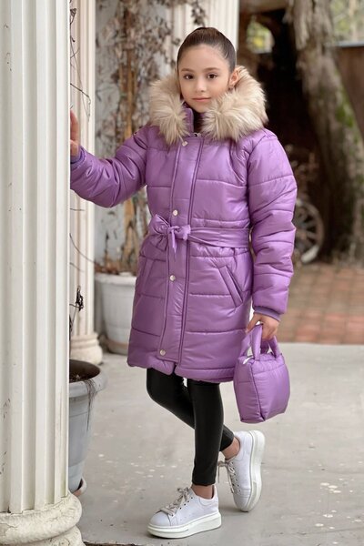 Tarz Çocuk Girl - Waterproof Long Puffer Coat
