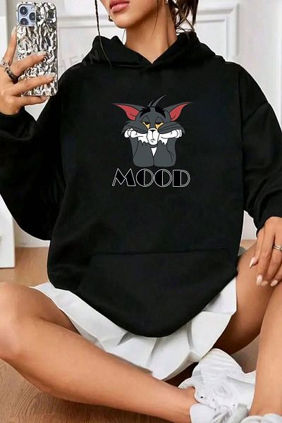 uyguntarz Unisex oversize mikina s potiskem nálady