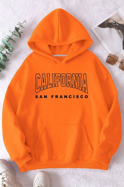 uyguntarz Übergroßes Sweatshirt mit California-Print