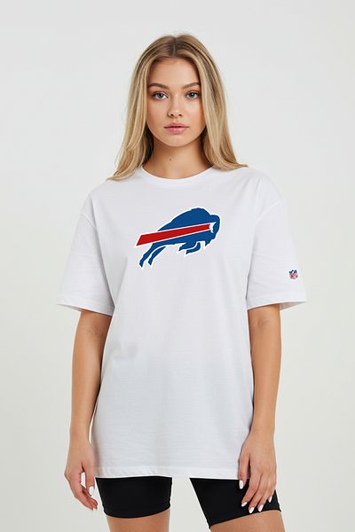 BA Sportswear تي شيرت Buffalo Bills Football أبيض كبير الحجم - NFL
