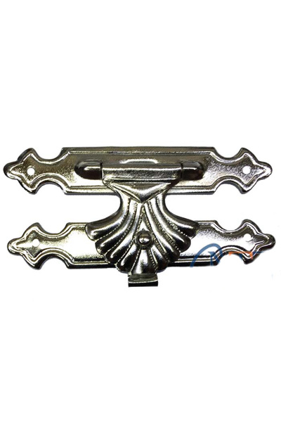 Skygo Box, Backgammon Clip, Front Lock No:4 - 62x32 Nickel, 1 Piece