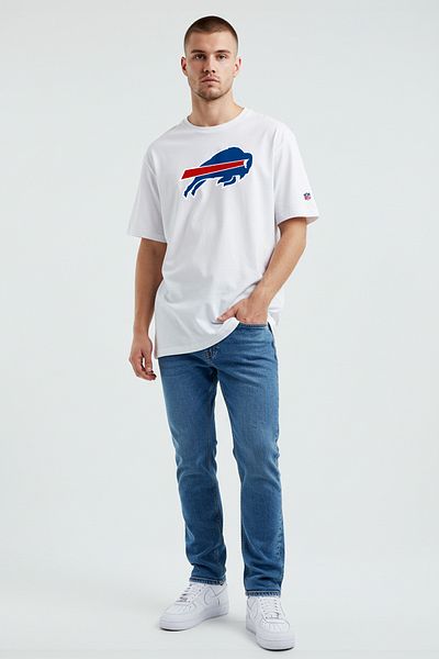 BA Sportswear تي شيرت Buffalo Bills Football أبيض كبير الحجم - NFL