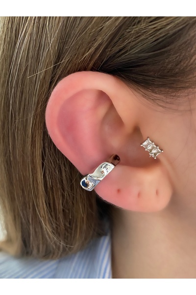 Pinery Jewels Burgu Halka Altın Kaplama Kadın Kıkırdak Küpe