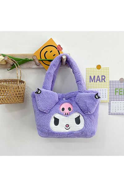 Fillikutum Lilac Sanrio Kuromi Plush Handbag