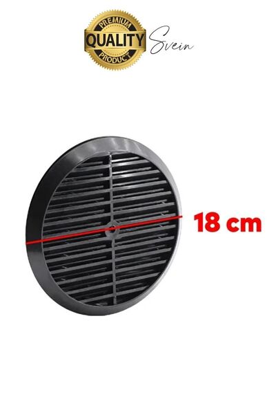 Svein 18cm Black Ventilation Adjustable and Insulated Open Close Natural Gas Gap Apparatus - Glass Vent Head