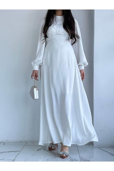 MELEK ARAZ Λευκό φόρεμα Azra